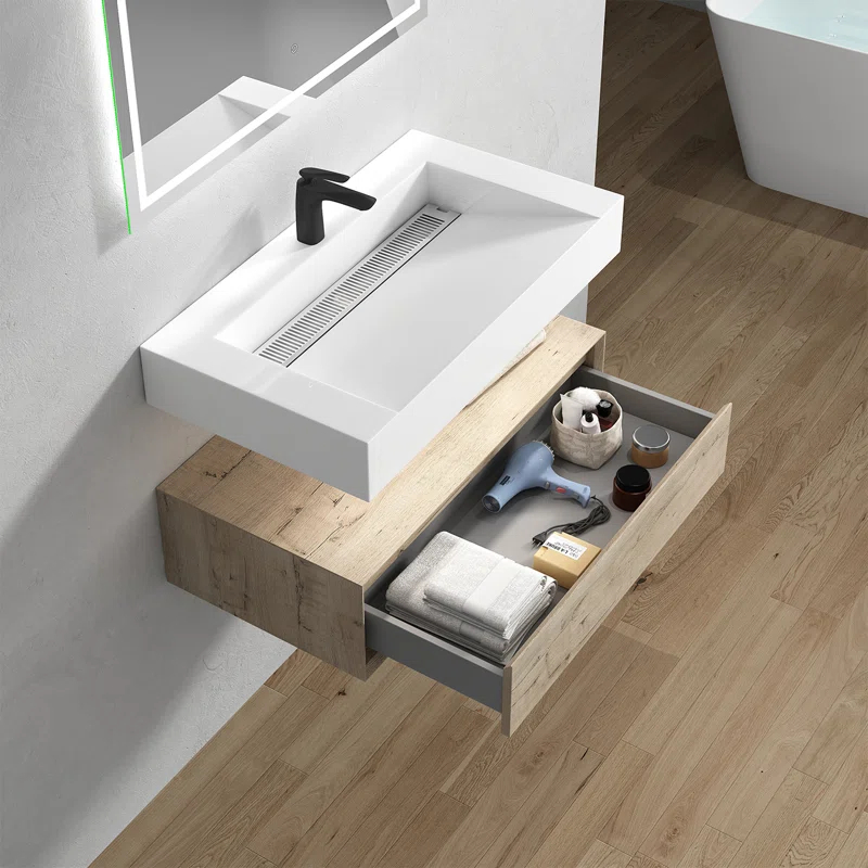 Better Vanity Alysa 36" Wall-Mounted Single Bathroom Vanity Set