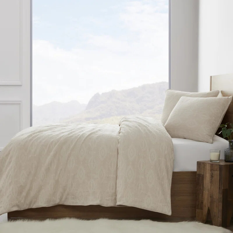 Tempe Matelasse Matelassé Aztec Jacquard Modern Rustic 3 Piece Comforter Set