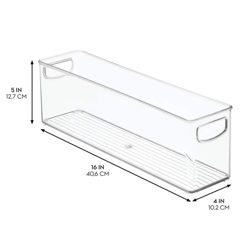 iDesign iDesign Recycled Plastic Stackable Storage Bin - Perfect to Hold Breast Milk  Bags - Clear