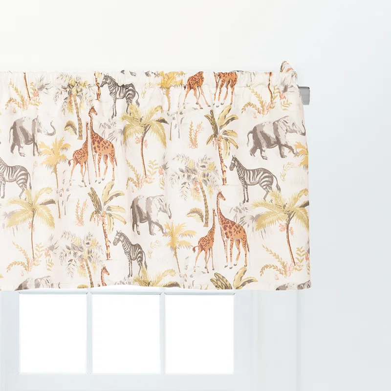 Nico Safari Multicolored Valance (Set of 2)