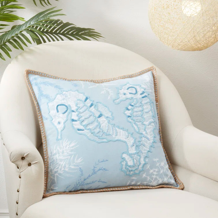 Saro Ballast Collection Cotton Throw Pillow