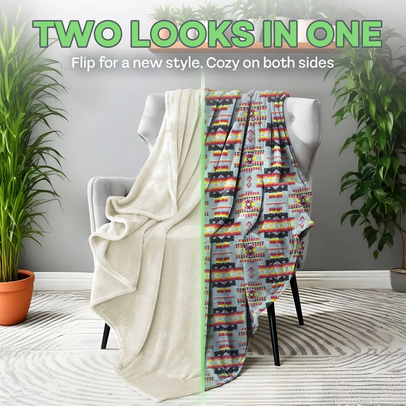 WW Sheets Luxuriously Cozy, Super Warm & Soft Aztec Bed Blanket, Southwestern Style Throw Blanket