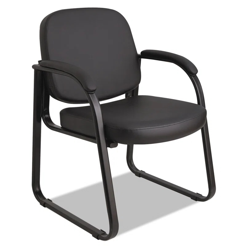 Alera® Reception Faux Leather Seat Waiting Room Chair with Metal Frame