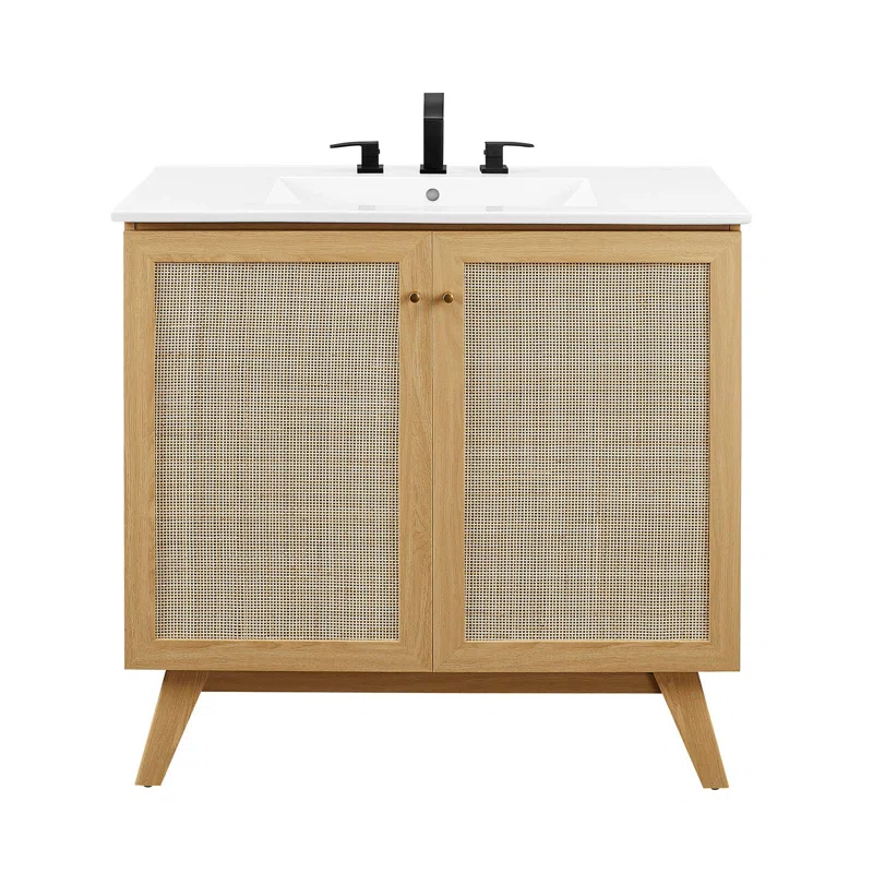 Modway Modway Soma 36'' Free Standing Single Bathroom Vanity with Manufactured Wood Top