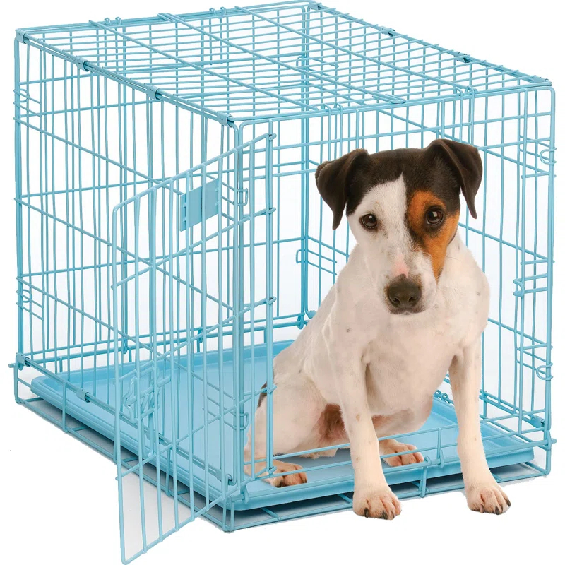 Midwest Homes For Pets MidWest Homes for Pets Folding Metal Dog Crate with Divider Panel & Leak Proof Tray