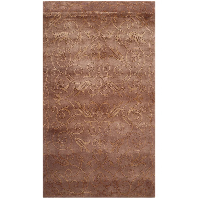Safavieh Tibetan Hand Knotted Silk & Wool Pile Floral Rug