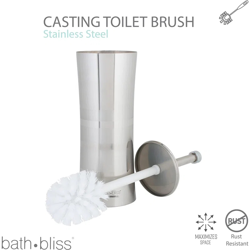 Bath Bliss Bath Bliss Metal Toilet Brush And Holder