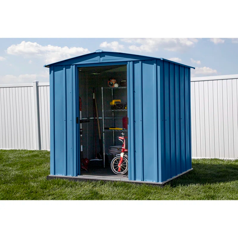 6 ft. W x 5 ft. D Galvanized Steel Storage Shed