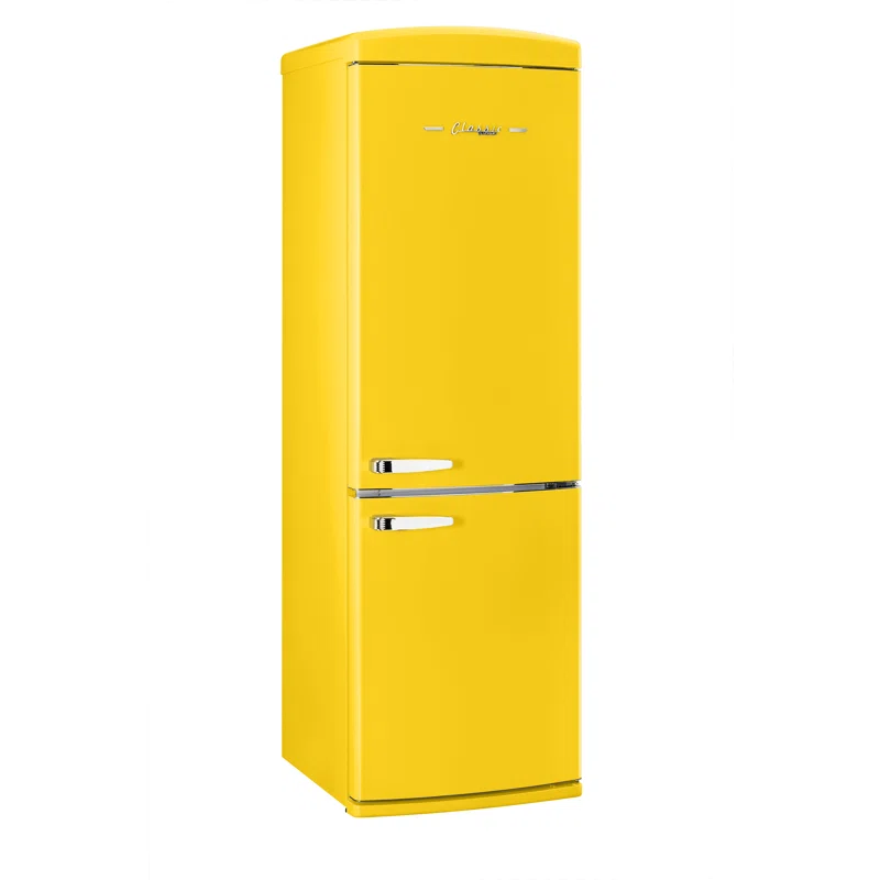 Unique Appliances Classic Retro 24 In 12 Cu.ft Bottom Mount Fridge Auto Defrost, Energy Star Certified, Counter Depth UGP-340L Y AC