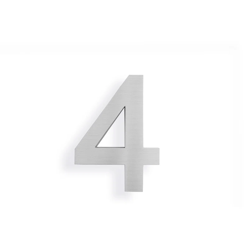 ModernStainlessHardware 6'' H Stainless Steel House Number