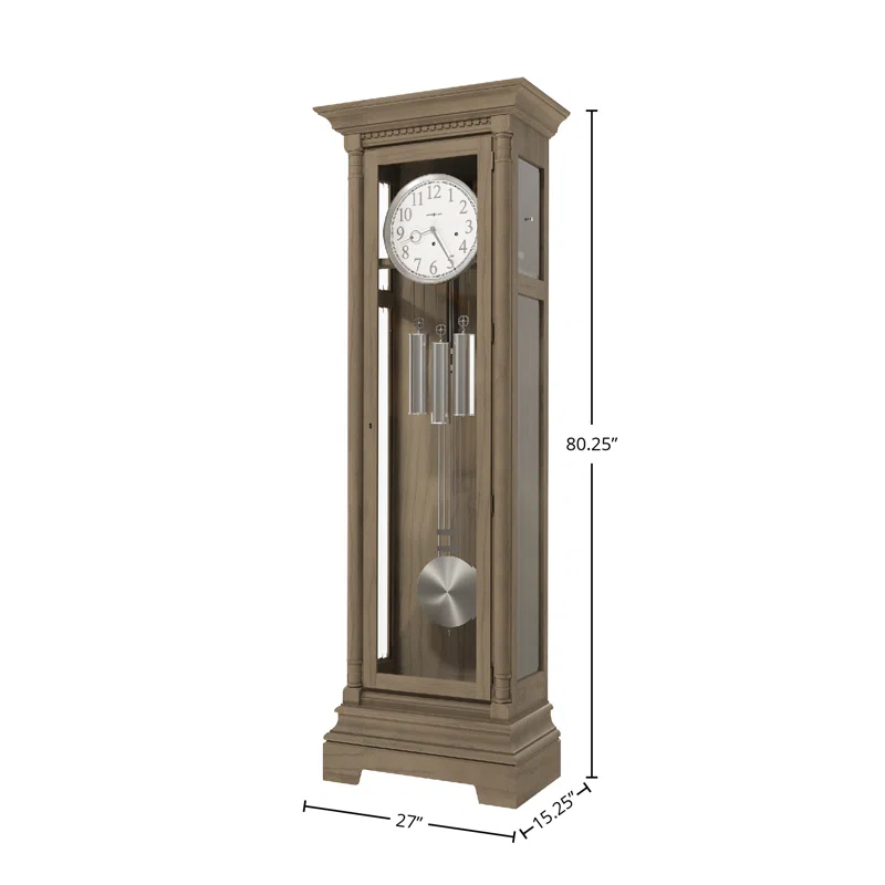 Howard Miller® Scott 80.25'' H Oak Solid Wood Grandfather Clock