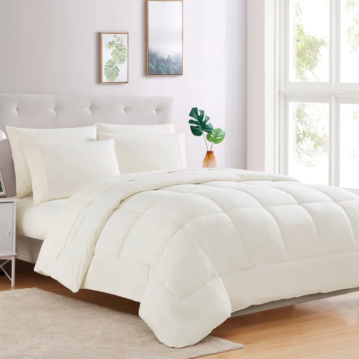 Sweet Home Collection All Season Bed-in-A-Bag 5pc/7pc Solid Color Comforter & Sheet Set Ultra Soft Bedding by Sweet Home Collection