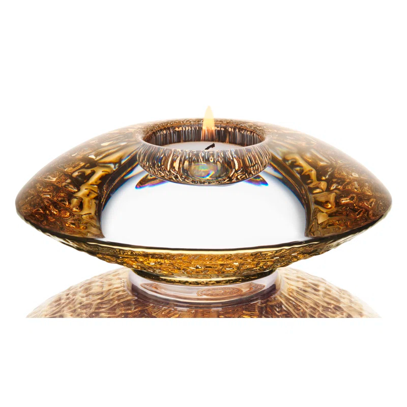 Orrefors Discus 1.75'' H Crystal Tabletop Votive Holder