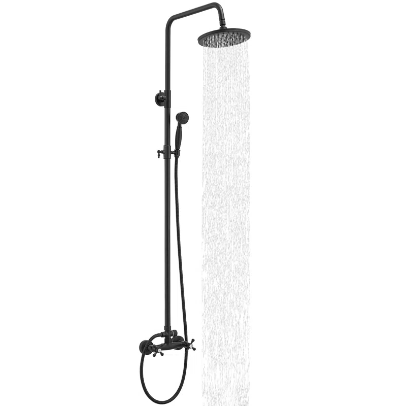 FUNDUXA Outdoor Shower Fixture With Handheld Spray Head