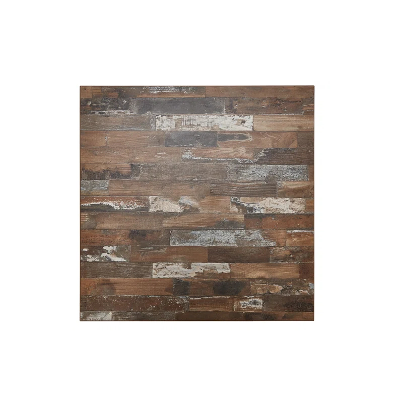 BFM Seating Midtown Planked Pine 45" Round Indoor Table top 2" Thickness