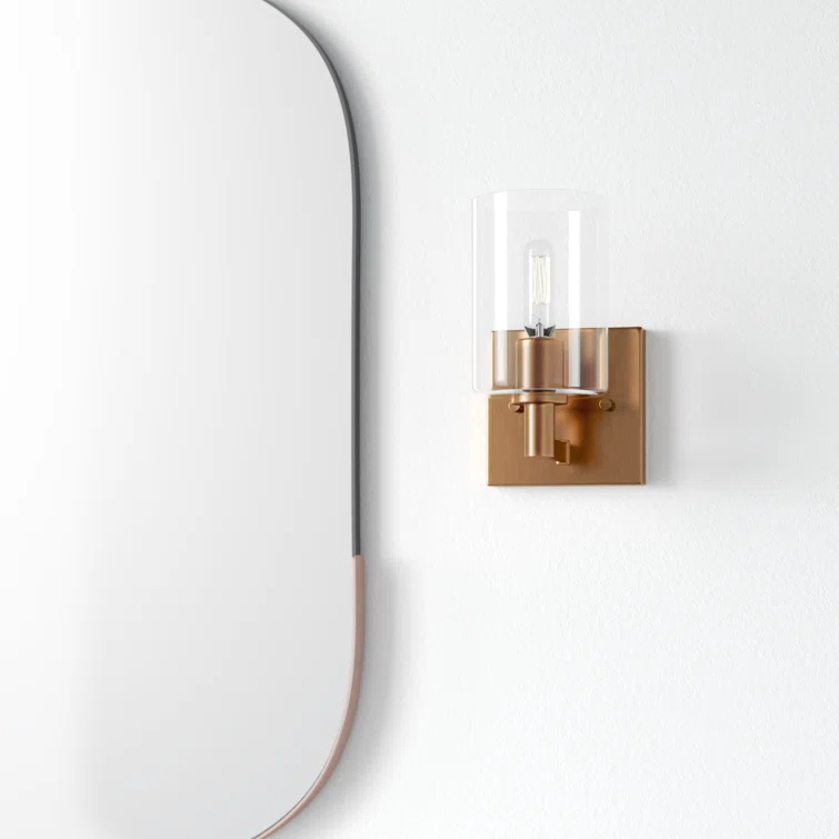 Haines Single Transparent Dimmable Bath Sconce