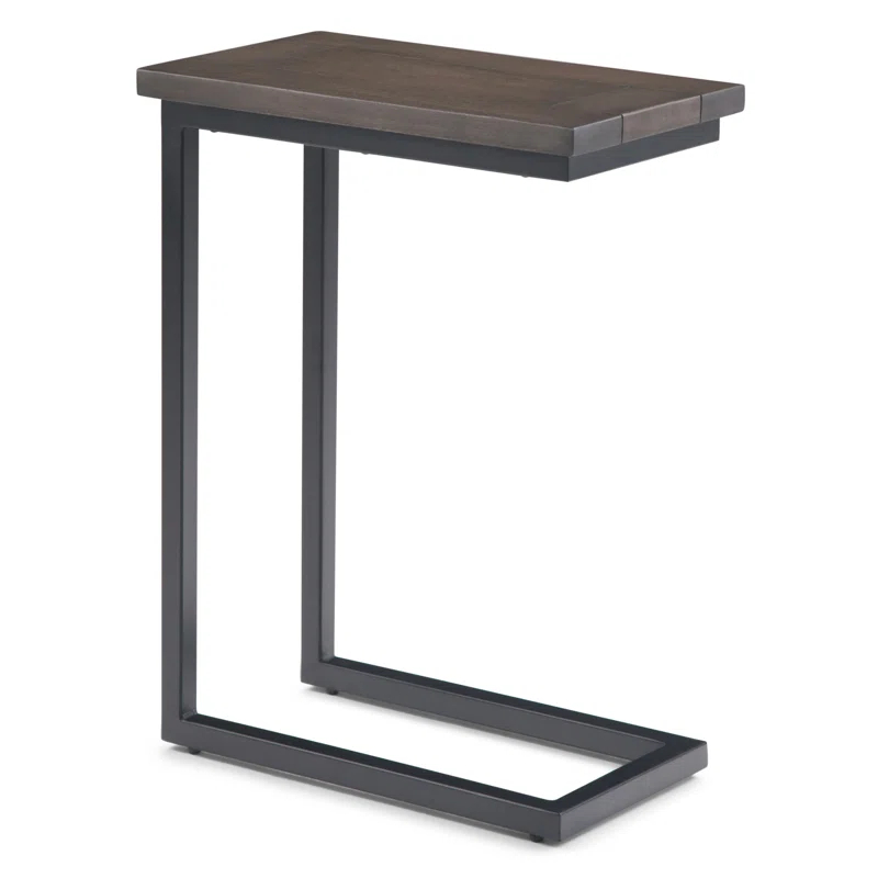 Simpli Home Skyler Solid Mango Wood C Side Table