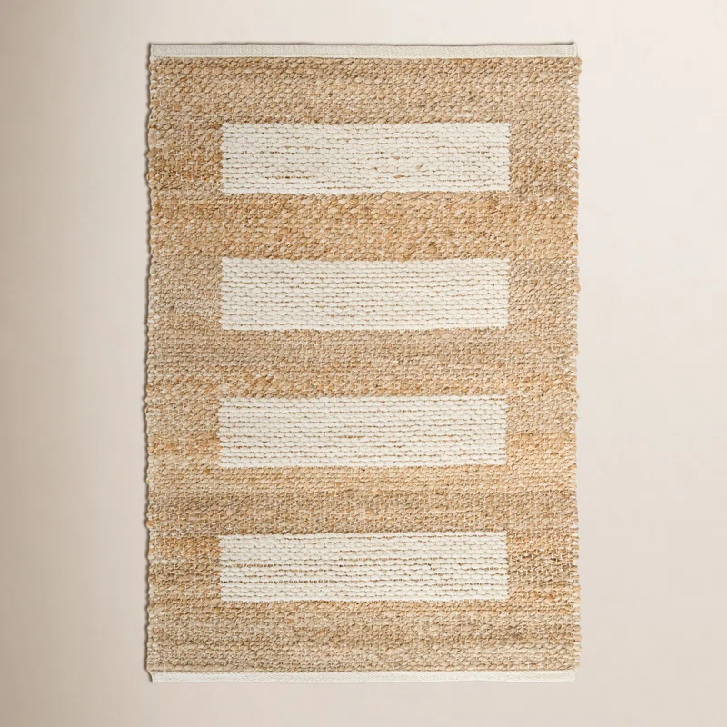 Milo Ivory Handwoven Jute/Cotton Rug