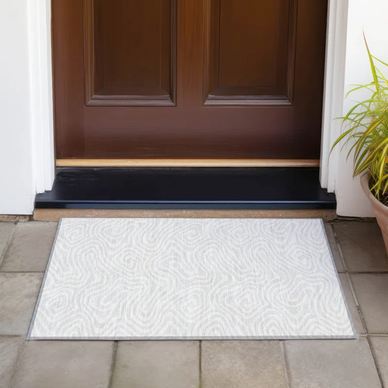 Machine Washable Indoor/Outdoor Chayden ACN1020 Gold 1'8" x 2'6" Rug