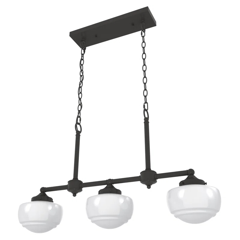 Hunter Fan Hunter Saddle Creek 3 Light Linear Chandelier Ceiling Light Fixture