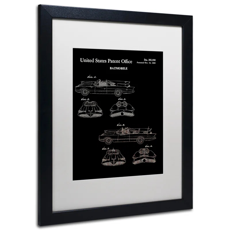 Trademark Fine Art " Batmobile Car Patent 1966 " by Claire Doherty