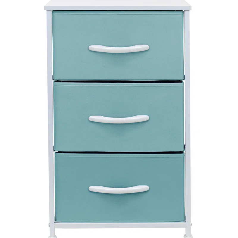 Sorbus Sorbus 3 Drawers Nightstand with Steel Frame and Wood Top