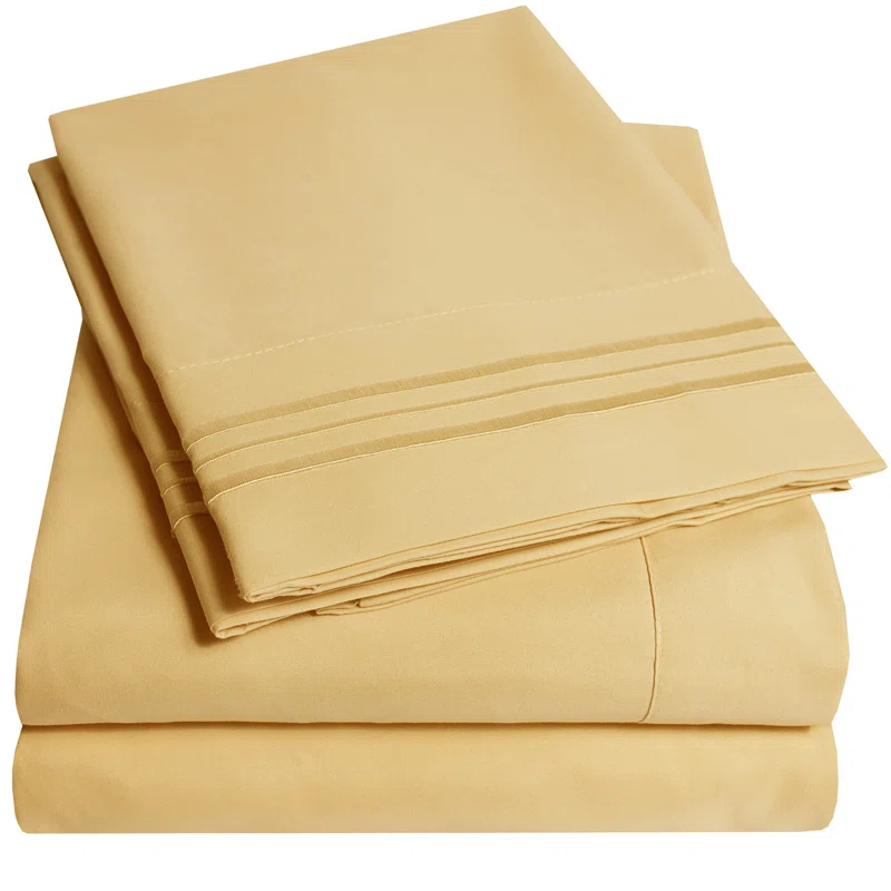 Luxurious Soft Solid 1800 Series Microfiber Sheet Set