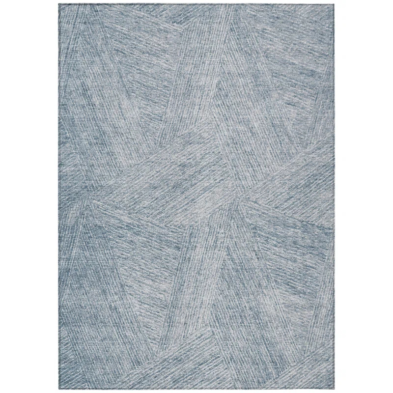 Machine Washable Indoor/Outdoor Chayden ACN991 Denim Rug