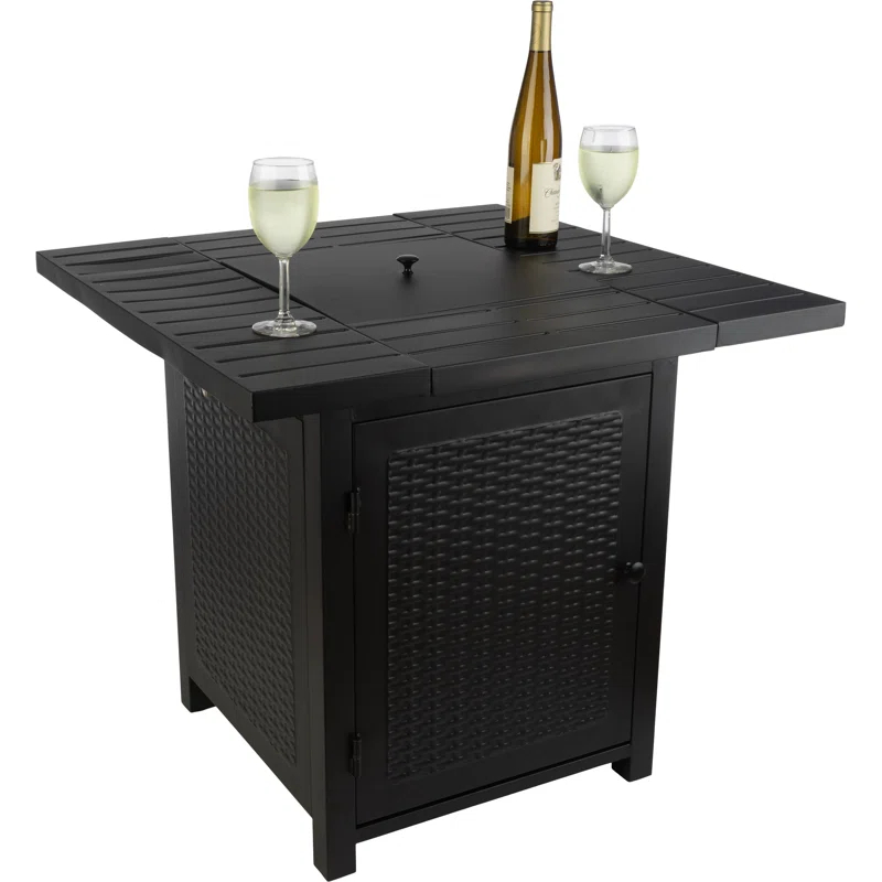 Propane Fire Pit - 30-Inch Outdoor Fireplace - 50,000 BTU Firepit - Fire Table with Electric Ignition, Lava Rocks, and Cover by Pure Garden