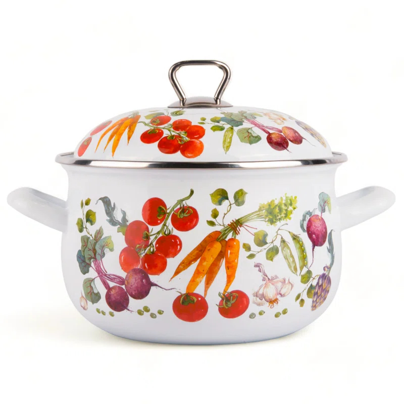 STP-Goods STP-Goods Italian Garden 2.2 Quarts Stock Pot, Soup Pot (Set of 3)