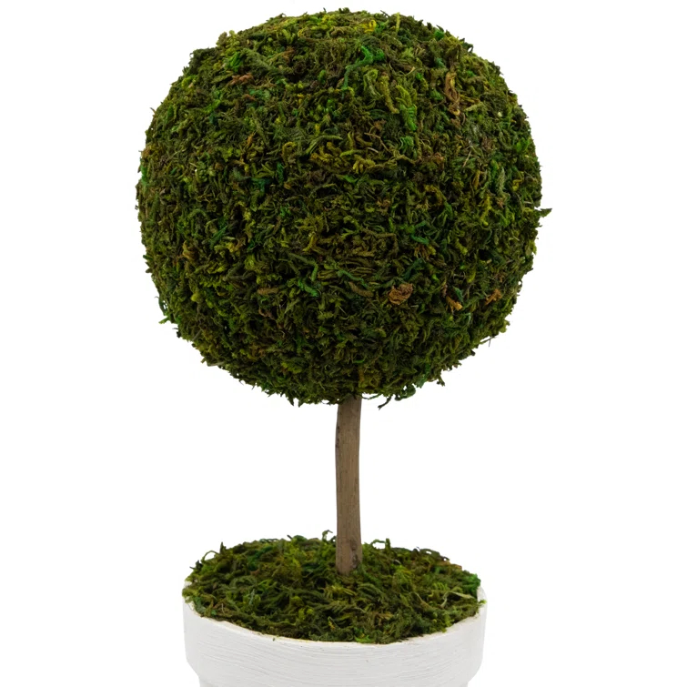 Northlight Seasonal Green Reindeer Moss Ball Potted Artificial Spring Topiary Tree