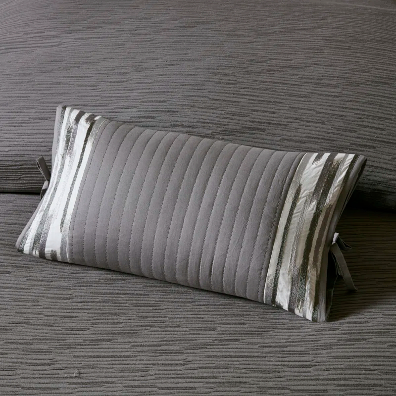 N Natori N Natori Hanae Embroidered Cotton Oblong Decorative Pillow