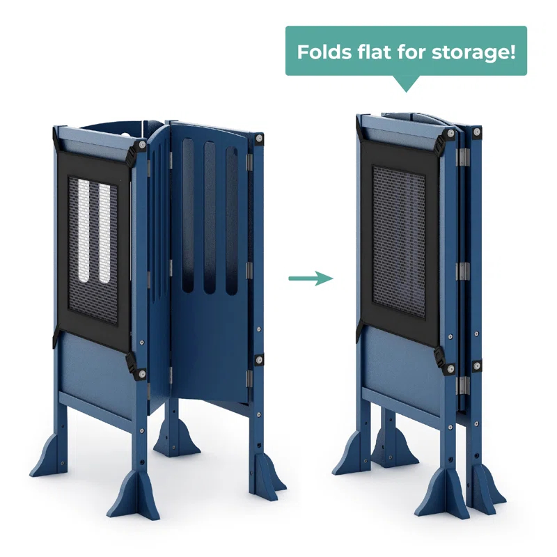 Guidecraft Contemporary Kitchen Helper Foldable Step Stool