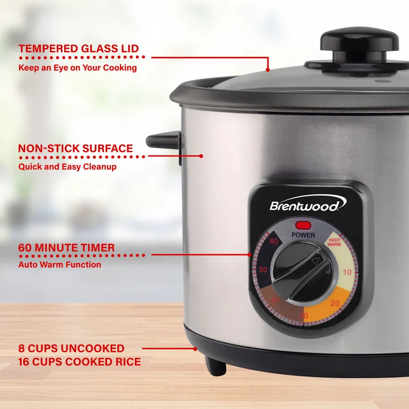 Brentwood Brentwood 16 Cup Crunchy Persian Rice Cooker
