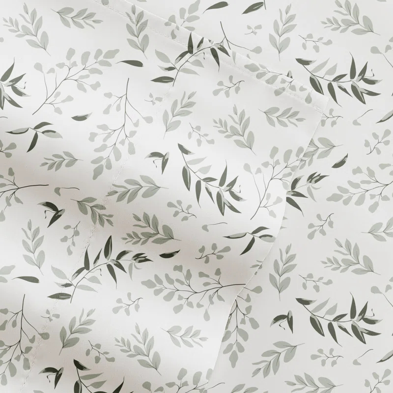 4 Piece Sheet Set Patterned Microfiber Ultra Soft Bedding in Floral Dream
