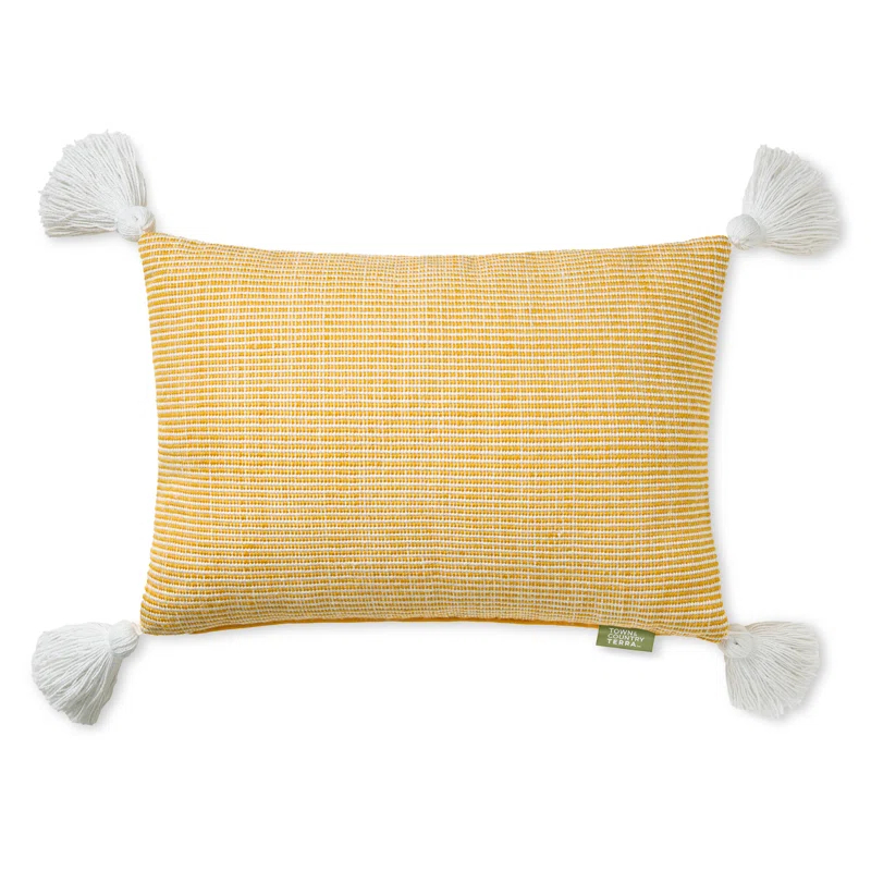 Town & Country Living TOWN & COUNTRY TERRA Alara Ribbed Texture Indoor Outdoor Decorative Pillow 20"x20"
