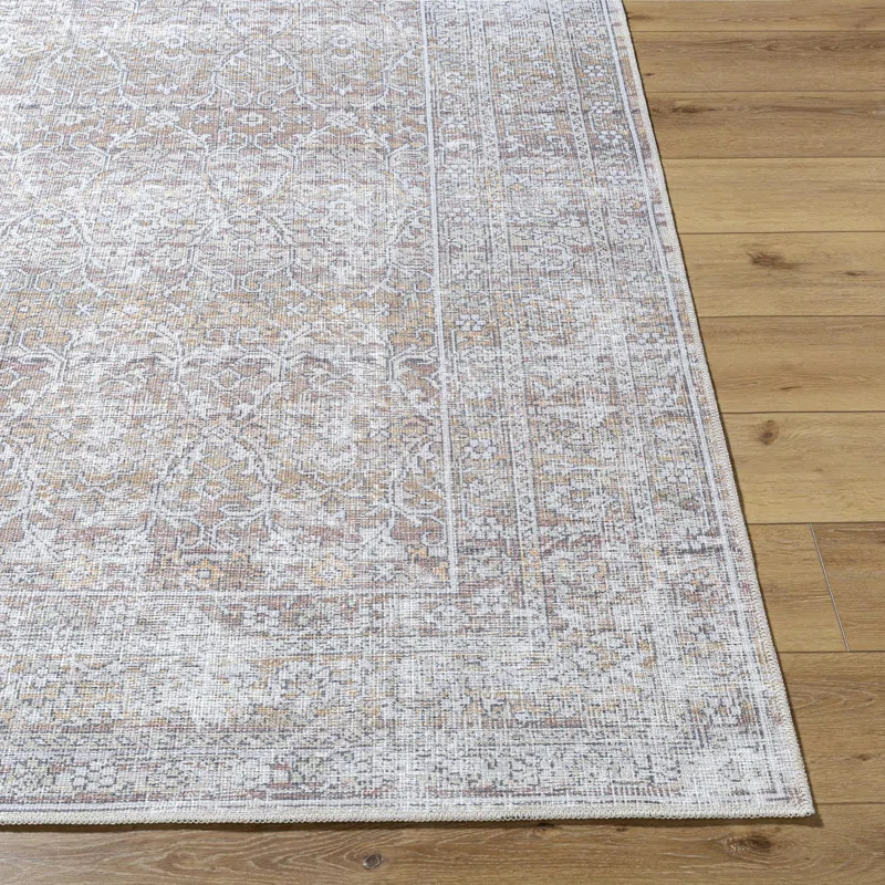 Our PNW Home x Livabliss Our PNW Home x Livabliss Machine Washable Oriental Boho Dark Brown Cream Area Rug