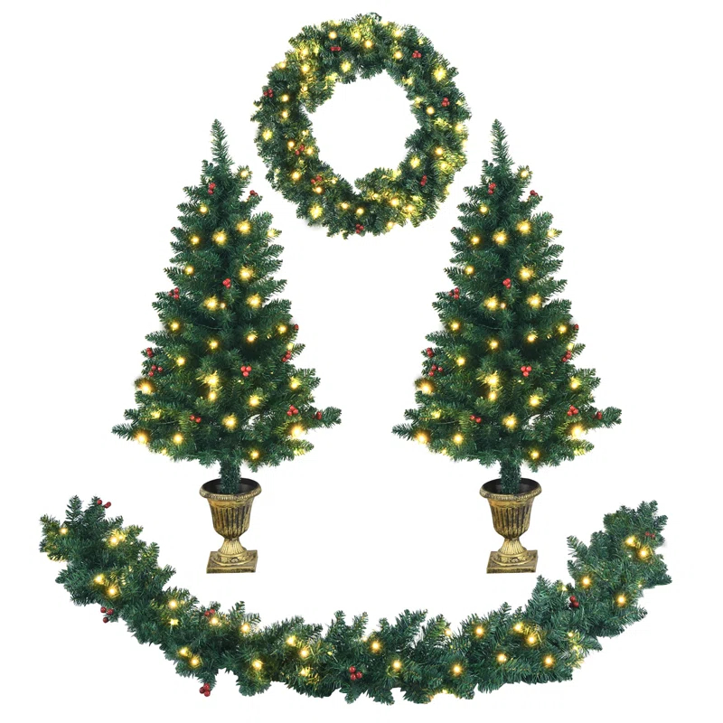 The Holiday Aisle® 4' Lighted Christmas Tree