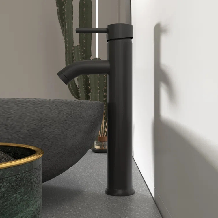 VIBRANTBATH Vessel Sink Faucet Single-handle Bathroom Faucet with Drain Assembly A-99052H-B-2