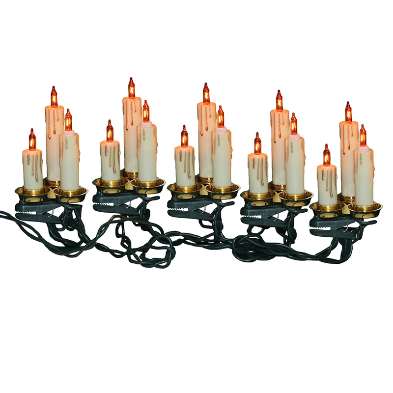 Kurt Adler Kurt Adler Indoor UL 15-Light Triple Candle Light Set, 12ft