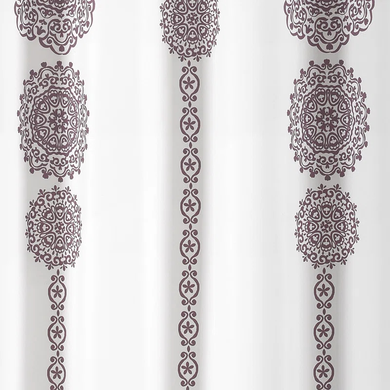 Lush Decor Stripe Medallion Shower Curtain