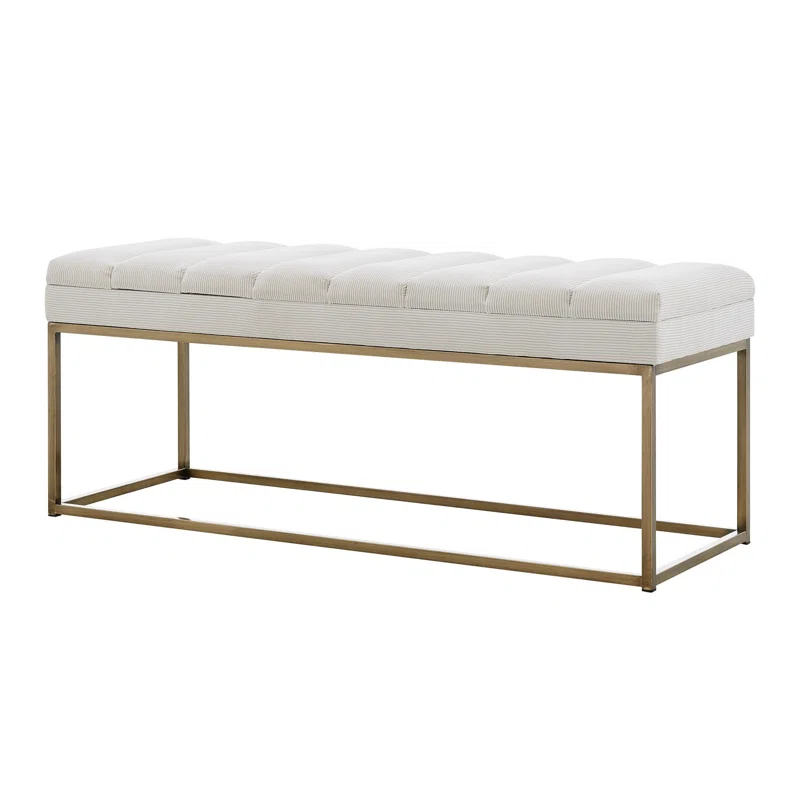 Everly Quinn Georgenia Polyester Upholstered Bench