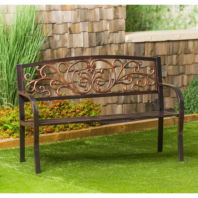 House of Hampton® Blooming Garden Metal Bench
