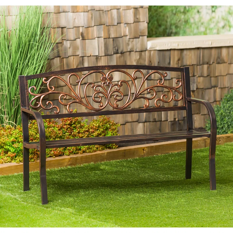 House of Hampton® Blooming Garden Metal Bench