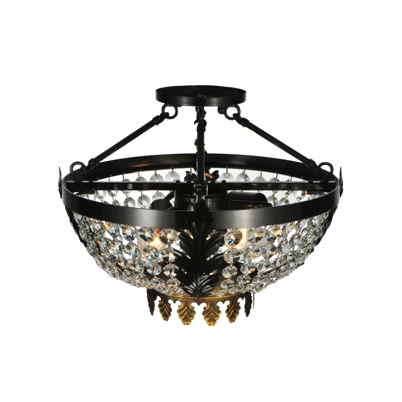 Glass Semi Flush Mount