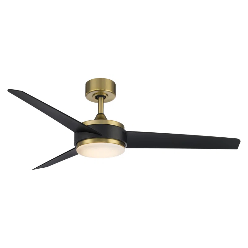 WAC Limited Fans 54" Mod 3 - Blade Outdoor/Indoor Smart Ceiling Fan with Remote Control and Dimmable LED Light Kit Included, Works With Google Assistant, Amazon Alexa, iOS And Android APP