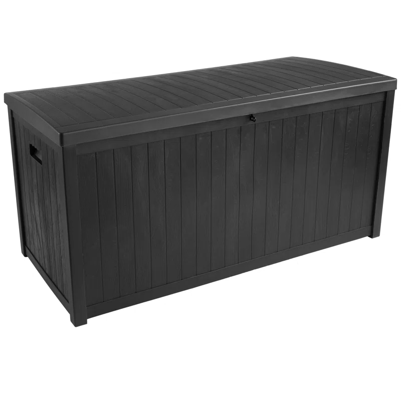 Pure Garden Outdoor Storage Box - 113 Gallon Lockable Deck Box for Pool Accessories, Patio Furniture Cushions, or Package Delivery for Outside by Pure Garden