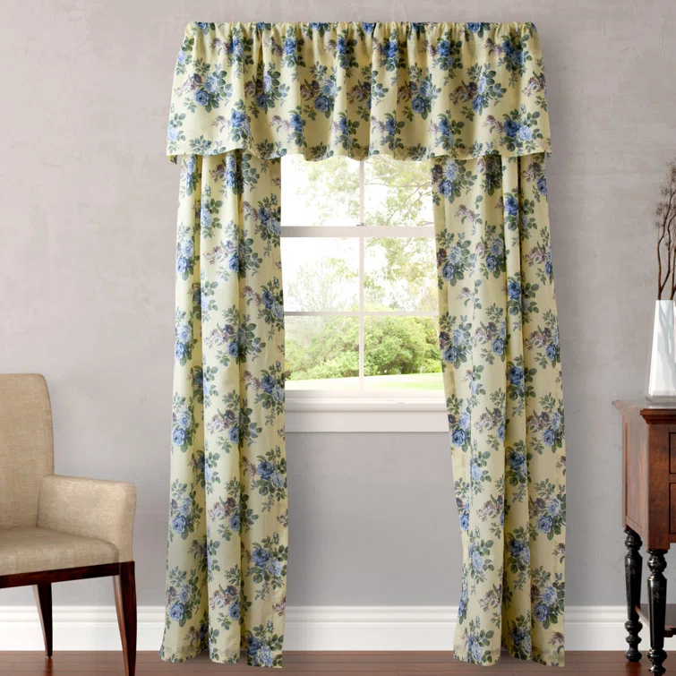 Laura Ashley Linley Pastel Yellow 86" Window Valance