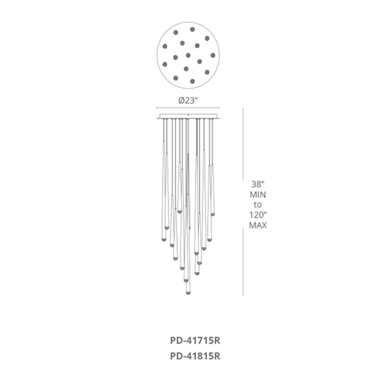 Modern Forms Cascade 15 - Light Dimmable LED Tiered Chandelier