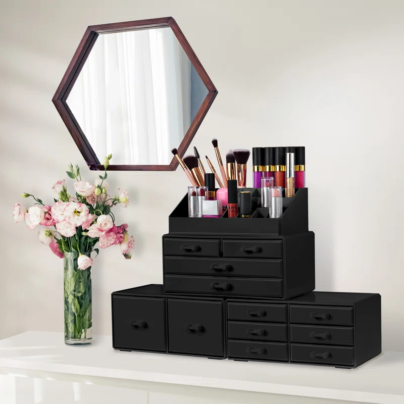 Sorbus Makeup Organizer with Lipstick, Brush Holders, Large 12 Drawers